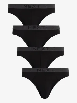 Ondergoed|Ondergoed*Next Zwart - Set van 4 Puur 100% katoenen onderbroeken