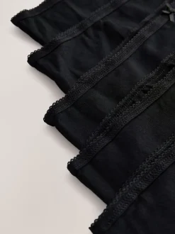 Onderbroeken|Next Zwart - Set van 5 slips met hoog katoengehalte