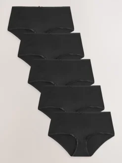 Onderbroeken*Next Zwart - Set van 5 slips met hoog katoengehalte