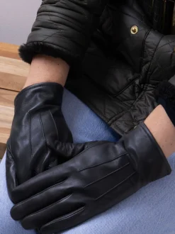 Mutsen, Handschoenen En Sjaals*Totes - Shopper 3 Point Smartouch winterleren handschoenen Zwart