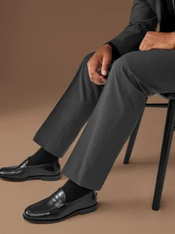 Schoenen|Formele Schoenen*Next Zwart - Signature - Italiaanse penny-loafers van leer