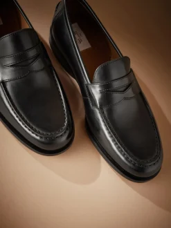 Schoenen|Formele Schoenen*Next Zwart - Signature - Italiaanse penny-loafers van leer