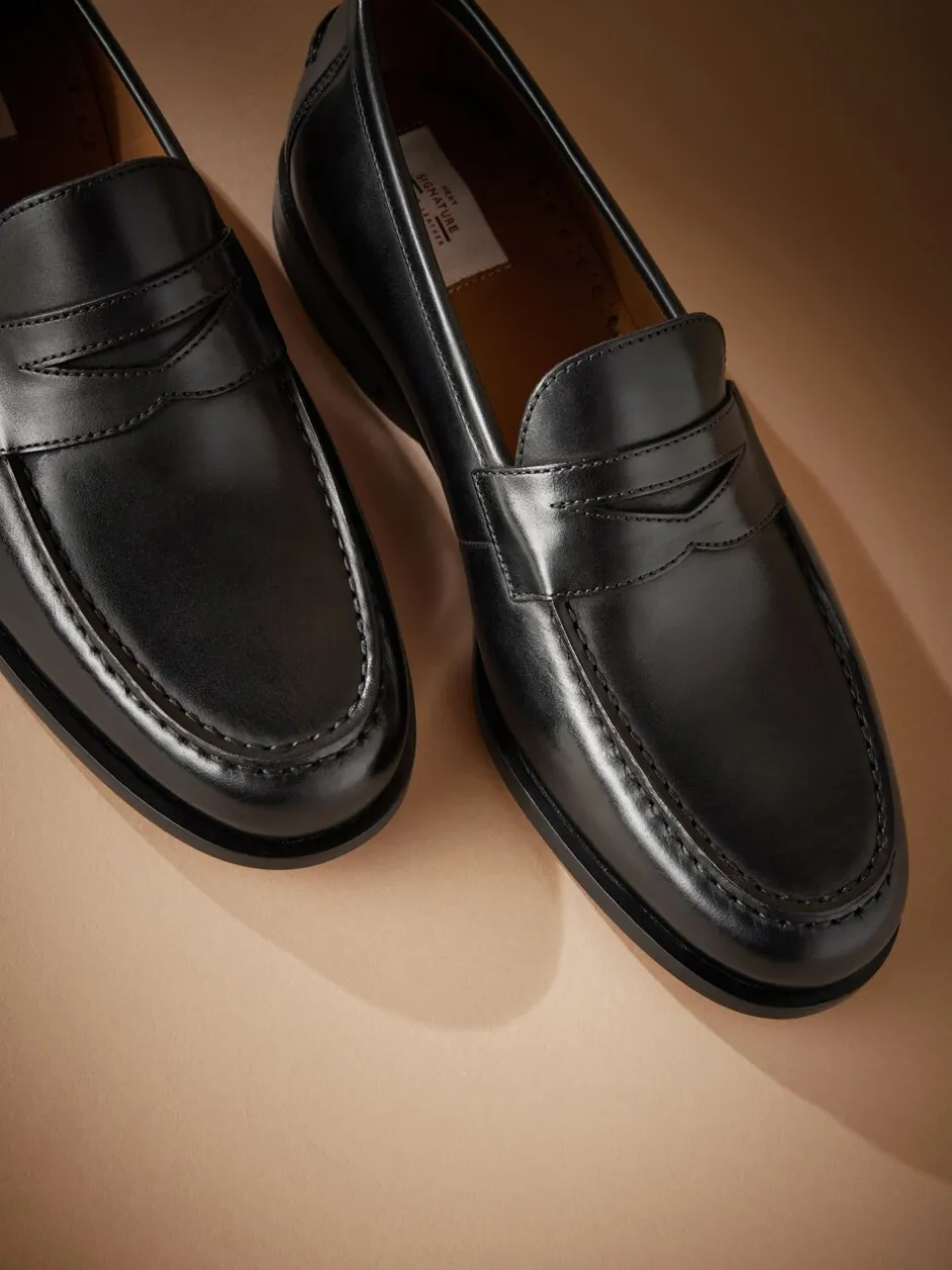 Schoenen|Formele Schoenen*Next Zwart - Signature - Italiaanse penny-loafers van leer