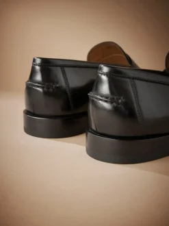 Schoenen|Formele Schoenen*Next Zwart - Signature - Italiaanse penny-loafers van leer