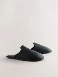 Pantoffels|Next Zwart - Signature Leather Mule Slippers