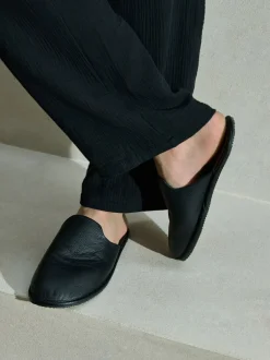 Pantoffels|Next Zwart - Signature Leather Mule Slippers