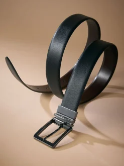 Riemen En Bretels|Next Zwart - Signature Reversible Belt