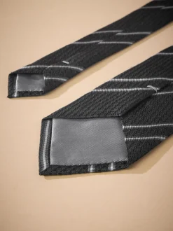 Stropdassen En Pochets|Next - Signature zijden das Zwart