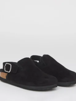 Ruimvallend En Extraruimvallend|Pantoffels*Simply Be - Fluffy Mules With Back Strap Zwart