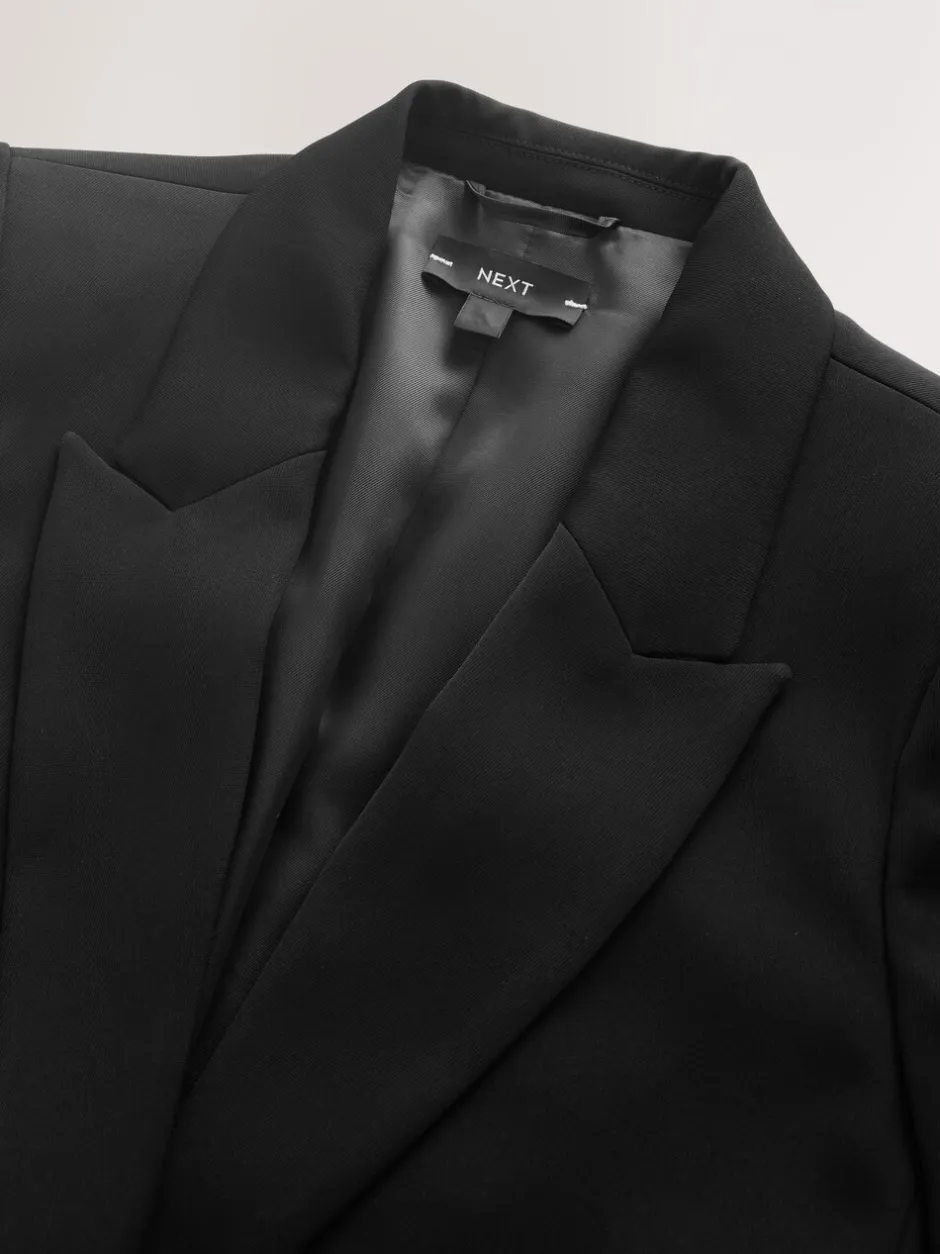 Kostuums En Werkkleding*Next Zwart - Single Breasted Skinny Belt Blazer