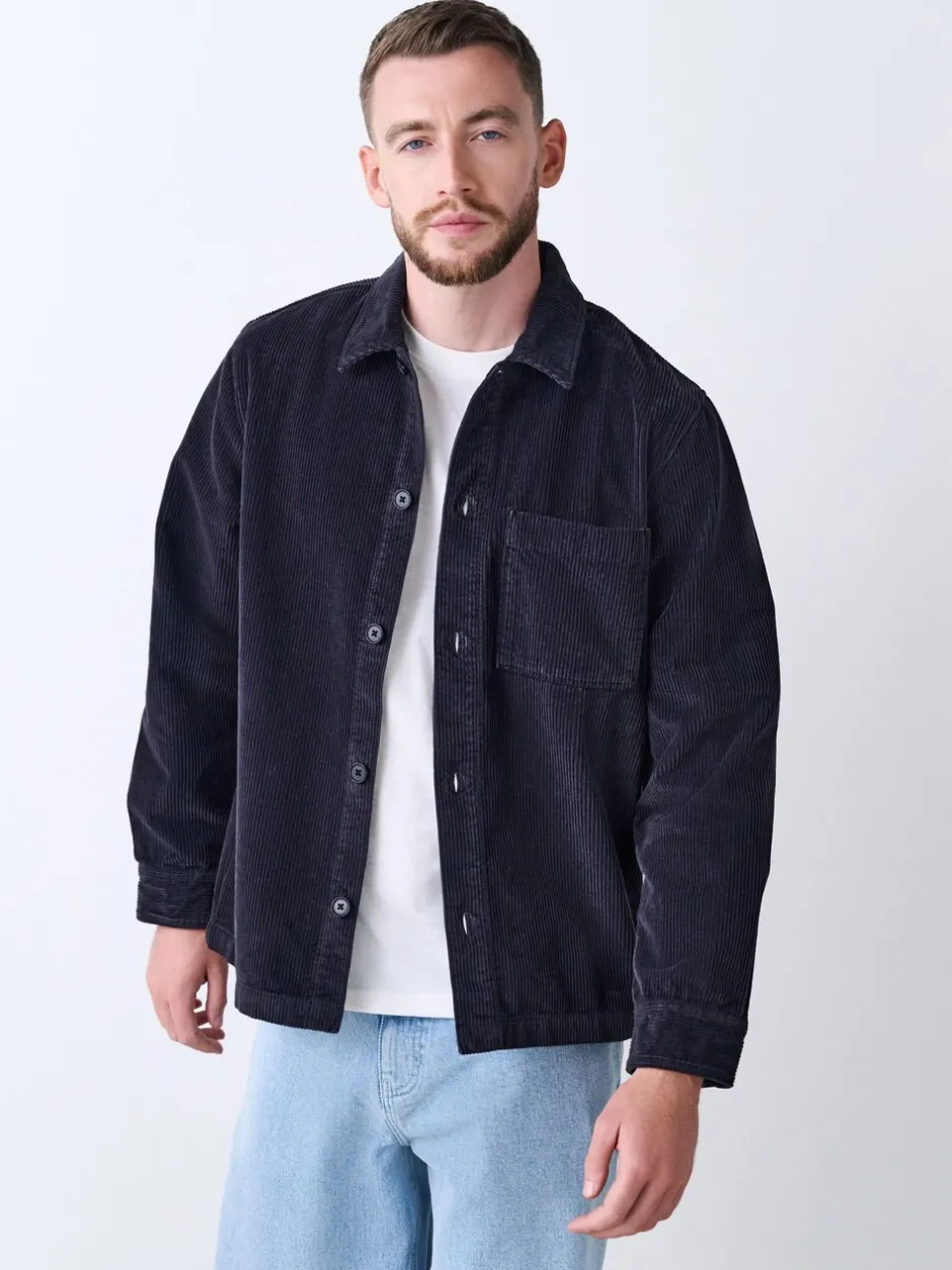 Formele Overhemden|Jassen En Jacks|Next - Single pocket Corduroy Shacket Overshirt Zwart