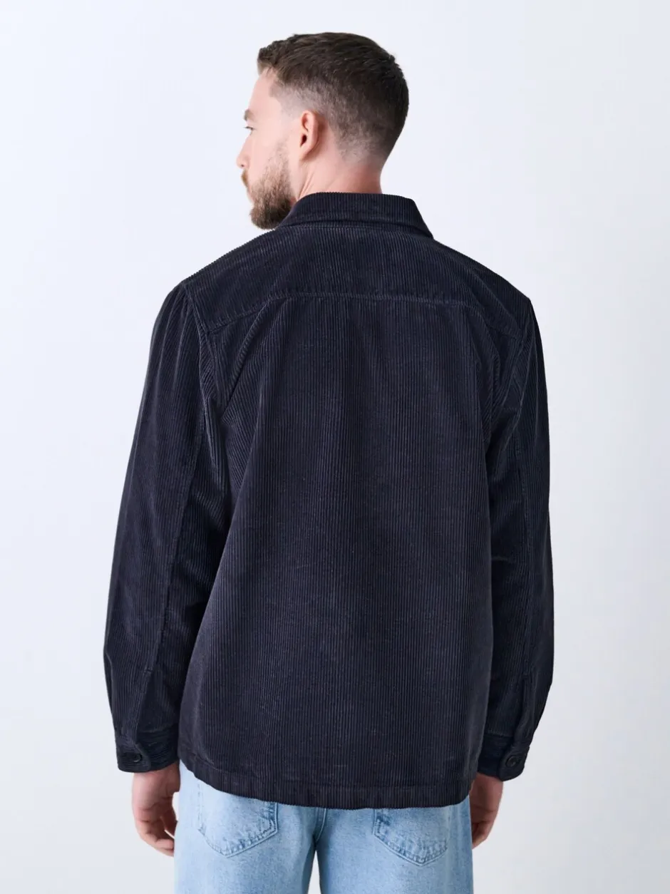 Formele Overhemden|Jassen En Jacks|Next - Single pocket Corduroy Shacket Overshirt Zwart
