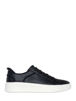 Sneakers*Skechers - Court Break instapsneakers met dubbele ventilatie Zwart