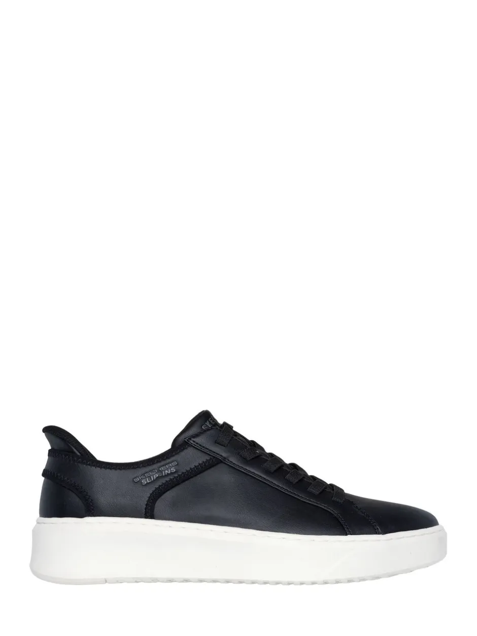 Sneakers*Skechers - Court Break instapsneakers met dubbele ventilatie Zwart
