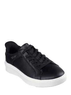 Sneakers*Skechers - Court Break instapsneakers met dubbele ventilatie Zwart