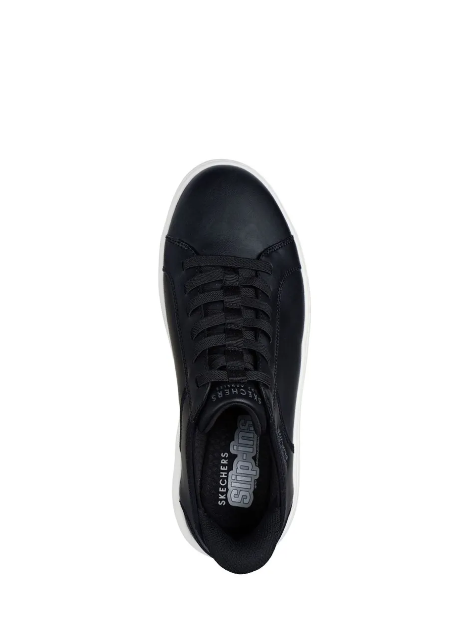 Sneakers*Skechers - Court Break instapsneakers met dubbele ventilatie Zwart