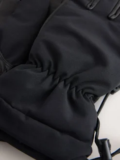 Mutsen, Sjaals En Handschoenen*Next Zwart - Ski Gloves With Leather