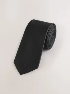 Stropdassen En Pochets|Next - Skinny - Stropdas met textuur Zwart