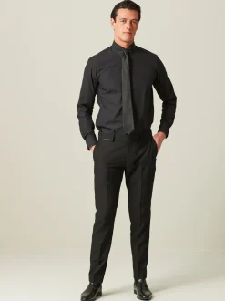 Smokings En Feestkleding*Next Zwart - Skinny-fit smoking: pantalon