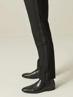 Smokings En Feestkleding*Next Zwart - Skinny-fit smoking: pantalon