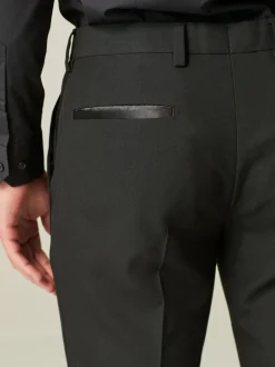 Smokings En Feestkleding*Next Zwart - Skinny-fit smoking: pantalon