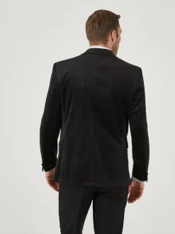 Smokings En Feestkleding|Skopes - Jive modieus gesneden fluwelen jack Zwart