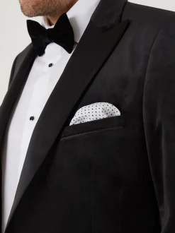 Smokings En Feestkleding|Skopes - Jive modieus gesneden fluwelen jack Zwart