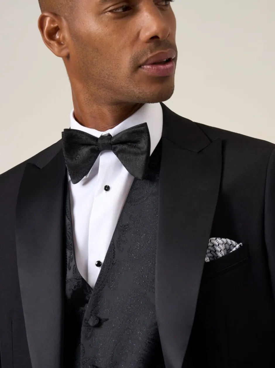 Vesten|Skopes - Party Paisley Waistcoat Zwart