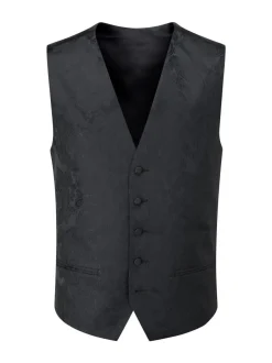 Vesten|Skopes - Party Paisley Waistcoat Zwart