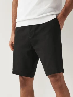Shorts|Next Zwart - Slim Fit - Chinoshort met stretch