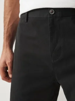 Shorts|Next Zwart - Slim Fit - Chinoshort met stretch