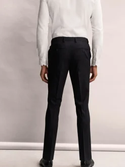 Formele Broek|Broeken En Chino's*Next - Slim Fit - Elasticated Waist Motionflex Stretch Smart Trousers Zwart