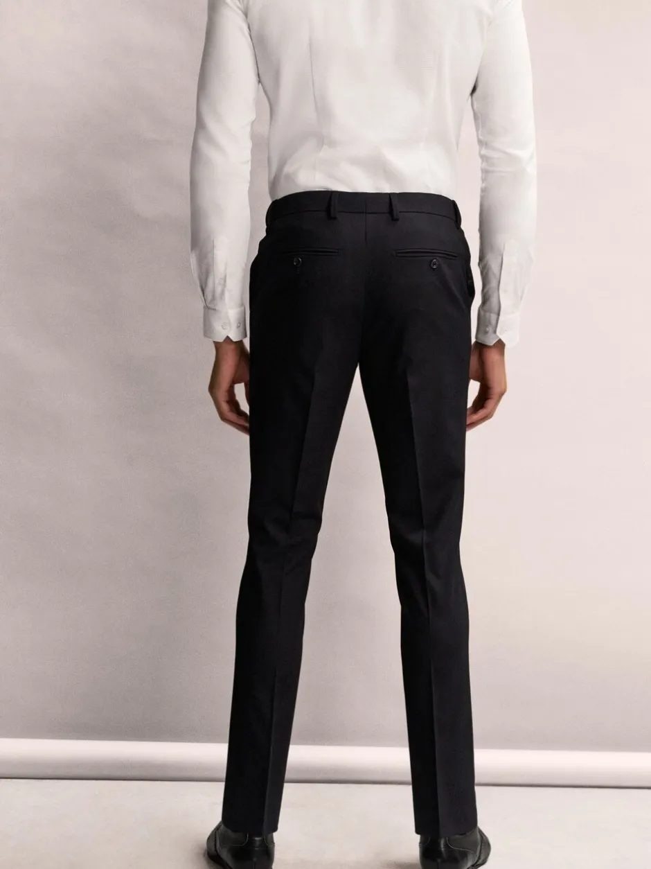 Formele Broek|Broeken En Chino's*Next - Slim Fit - Elasticated Waist Motionflex Stretch Smart Trousers Zwart