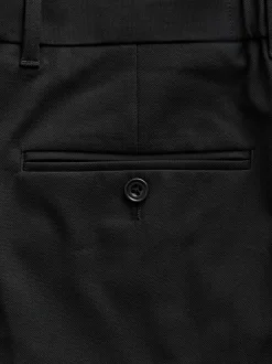 Formele Broek|Broeken En Chino's*Next - Slim Fit - Elasticated Waist Motionflex Stretch Smart Trousers Zwart