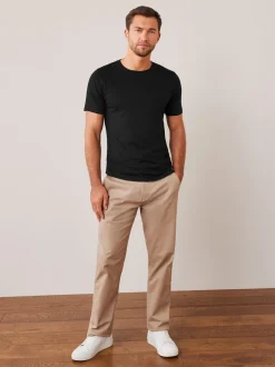 T-Shirts En Hemden*Next Zwart - Slim Fit - Essentieel katoenen T-shirt met ronde hals
