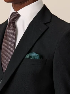 Blazers En Business-Jasjes|Pakken*Next Zwart - Slim Fit - Kostuum met textuur: colbert