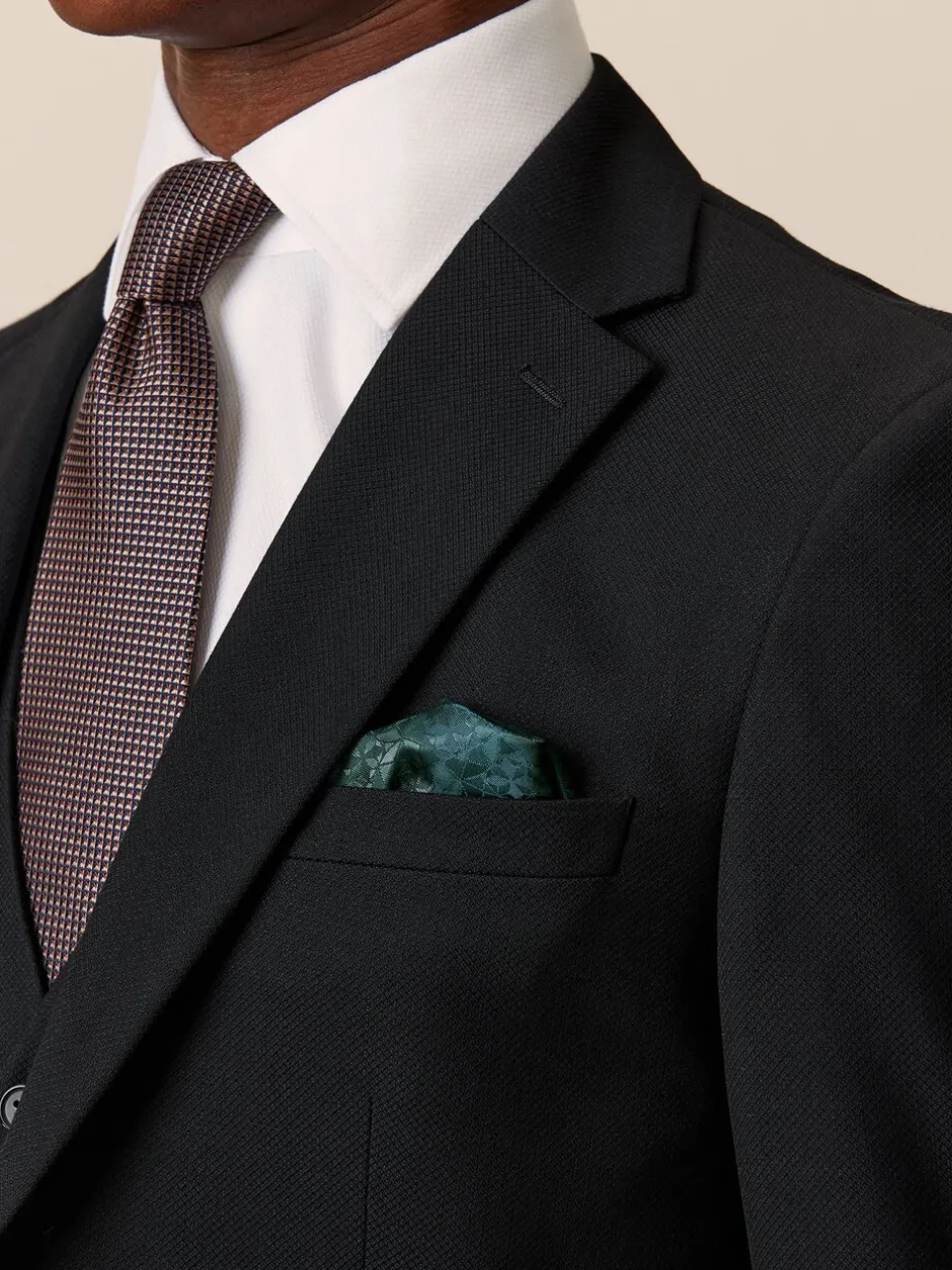 Blazers En Business-Jasjes|Pakken*Next Zwart - Slim Fit - Kostuum met textuur: colbert