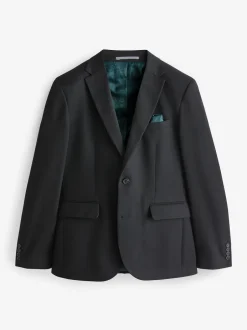 Blazers En Business-Jasjes|Pakken*Next Zwart - Slim Fit - Kostuum met textuur: colbert