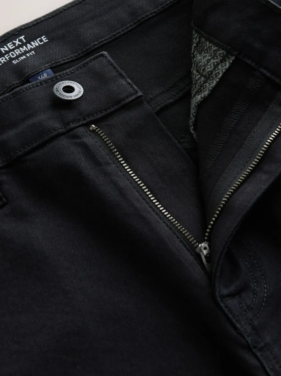 Jeans|Next Zwart - Slim Fit - Motionflex jeans