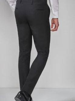 Smokings En Feestkleding*Next - Slim Fit - Pantalon in smokingstijl Zwart