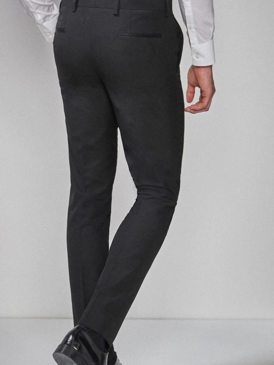 Smokings En Feestkleding*Next - Slim Fit - Pantalon in smokingstijl Zwart