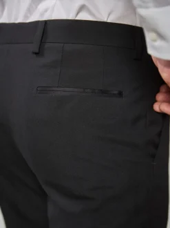 Smokings En Feestkleding*Next - Slim Fit - Pantalon in smokingstijl Zwart
