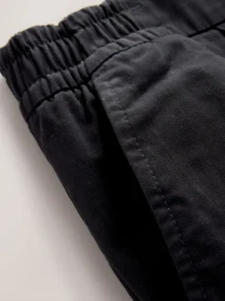 Broeken En Chino's|Next - Slim Fit - Pleated Stretch Chinos Trousers With Elasticated Waist Zwart