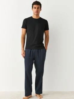 Ondergoed|Ondergoed*Next Zwart - Slim Fit - Set van 5 100% katoenen T-shirts met laagjes