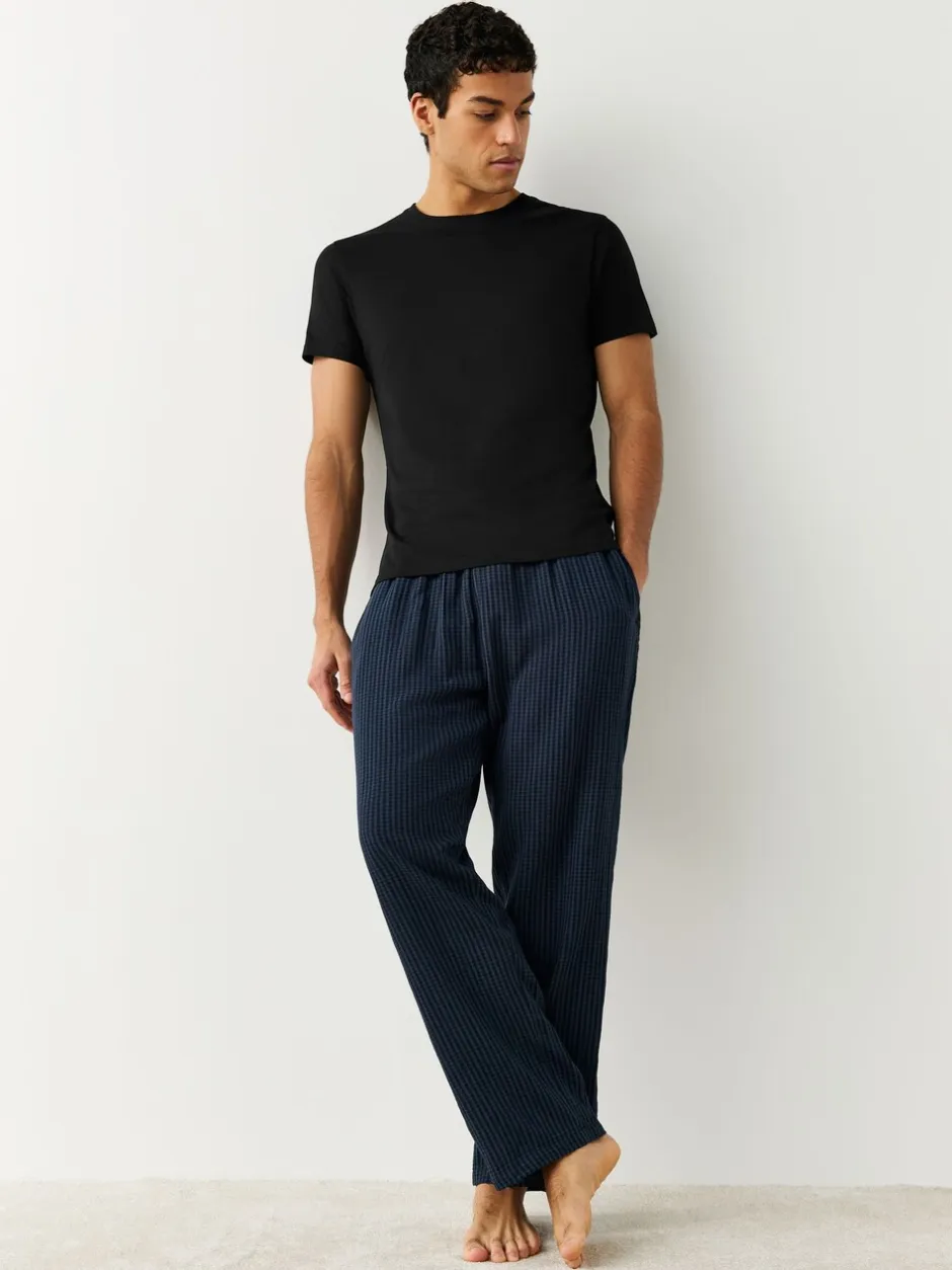 Ondergoed|Ondergoed|Next - Slim Fit - Set van 2 100% katoenen T-shirts met laagjes Zwart