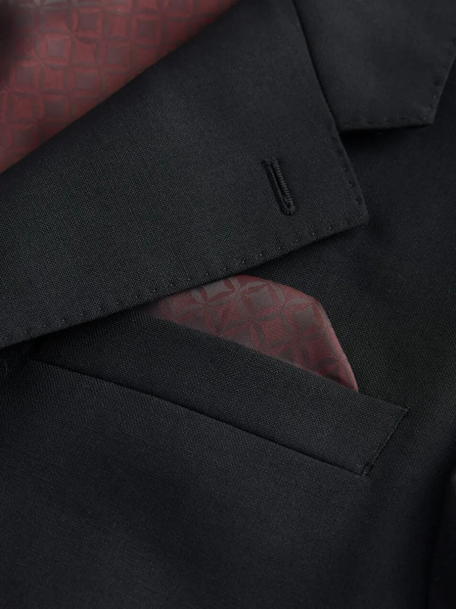Pakken|Next - Slim Fit - Signature Nova Fides 100% Italian Wool Suit Jacket Zwart