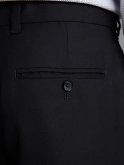 Formele Broek|Next - Slim Fit - Signature - 100% Wollen broek met Motion Flex-tailleband Zwart