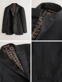 Smokings En Feestkleding|Blazers En Business-Jasjes|Next - Slim Fit - Smoking: colbert Zwart