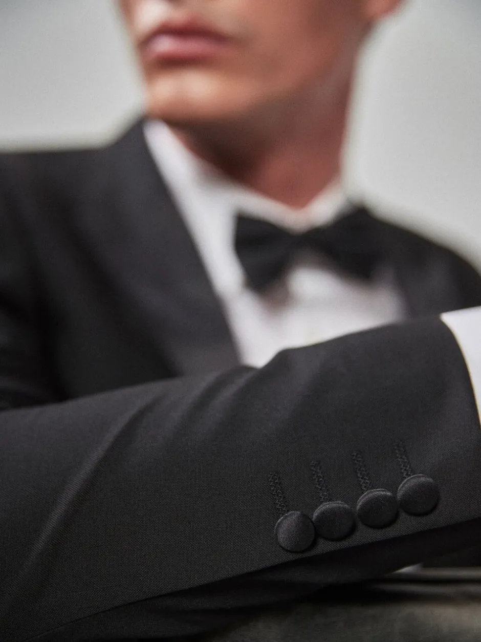 Smokings En Feestkleding|Blazers En Business-Jasjes|Next - Slim Fit - Smoking: colbert Zwart