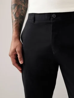 Broeken En Chino's*Next Zwart - Slim Fit - Stretchy chino